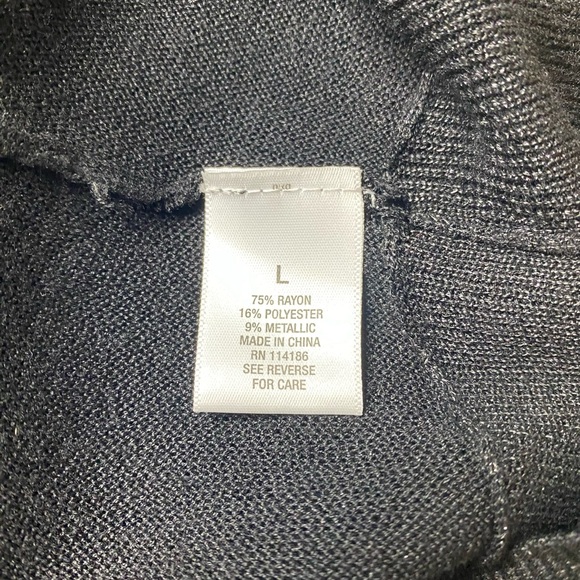 Dress Barn Black Sweater w/Cold Shoulder Sleeves - Picture 7 of 8